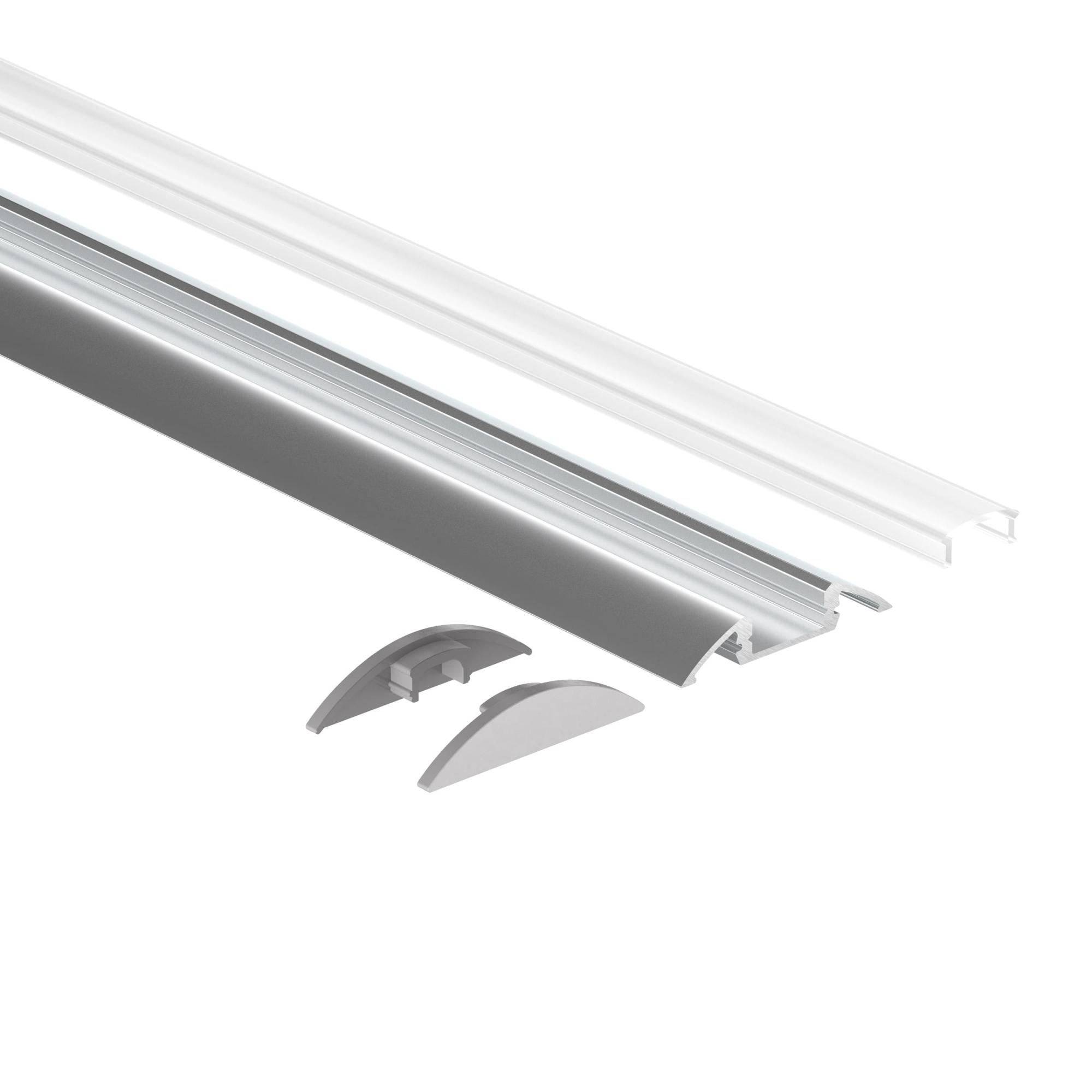 Geniled Профиль Geniled для светодиодной ленты порог 36×6×2000 М16 с заглушками и рассеивателем