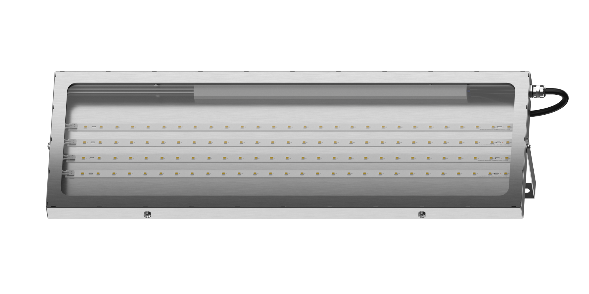 Geniled Titan Inox Advanced 500x180x30 40Вт 3000К IP66 Прозрачное закаленное стекло