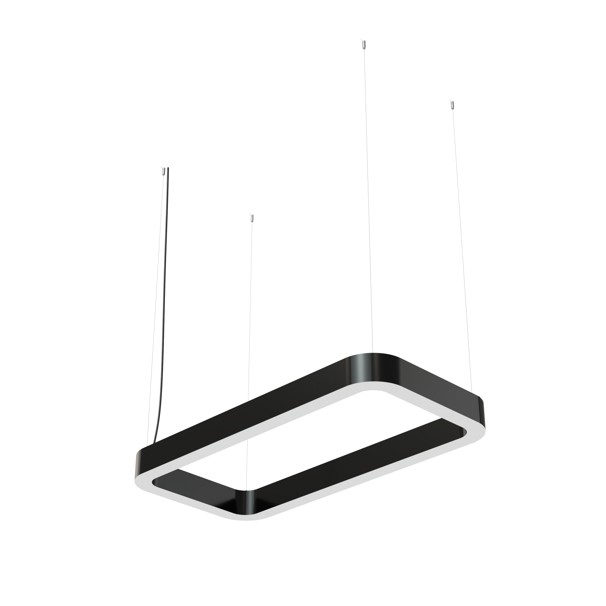 Geniled Quadro Soft Line 400x200 h60 w50  4000К 90Ra Черный