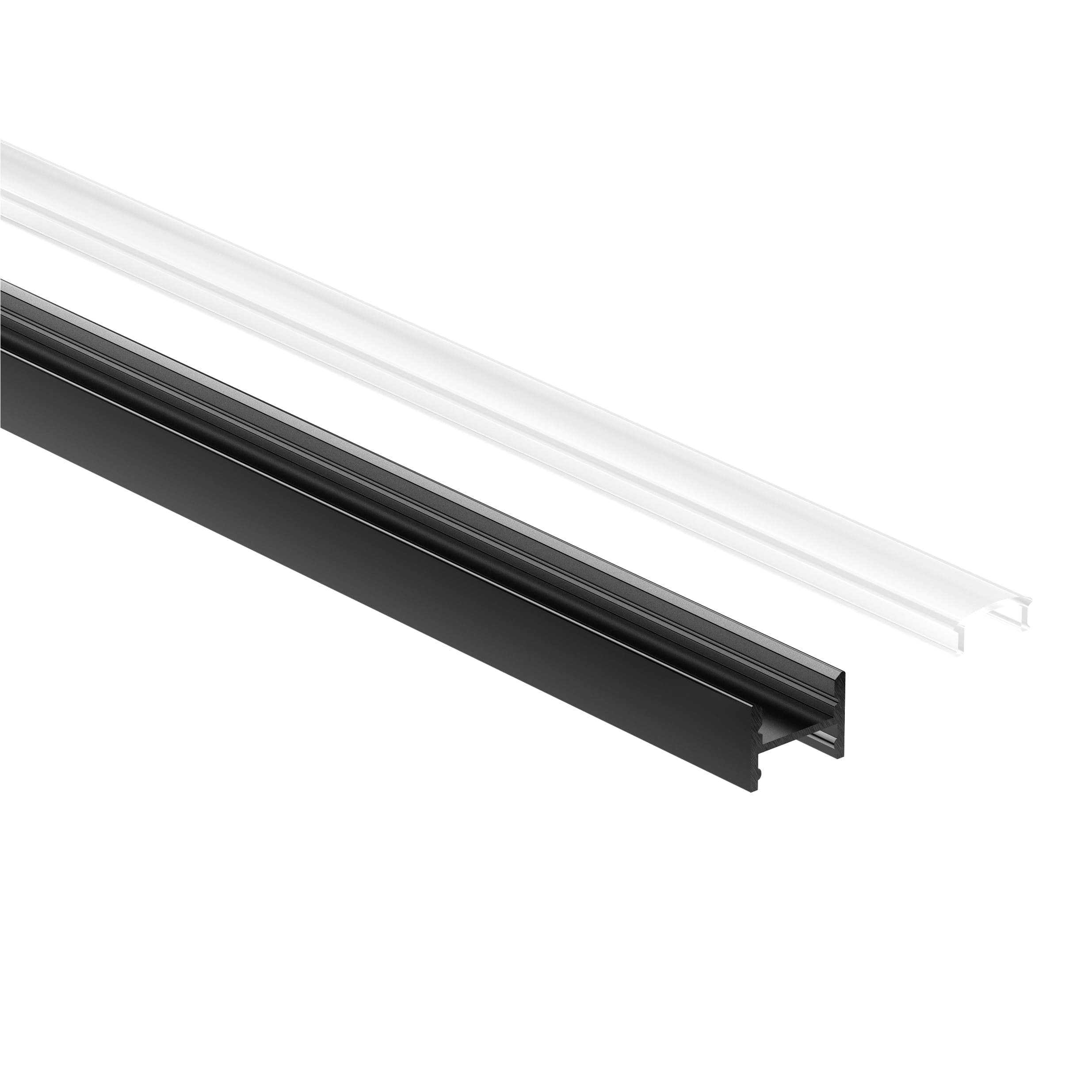 Geniled Профиль Geniled для светодиодной ленты торцевой для ДСП Black 16x12x2000 М16 с заглуш и рассеив