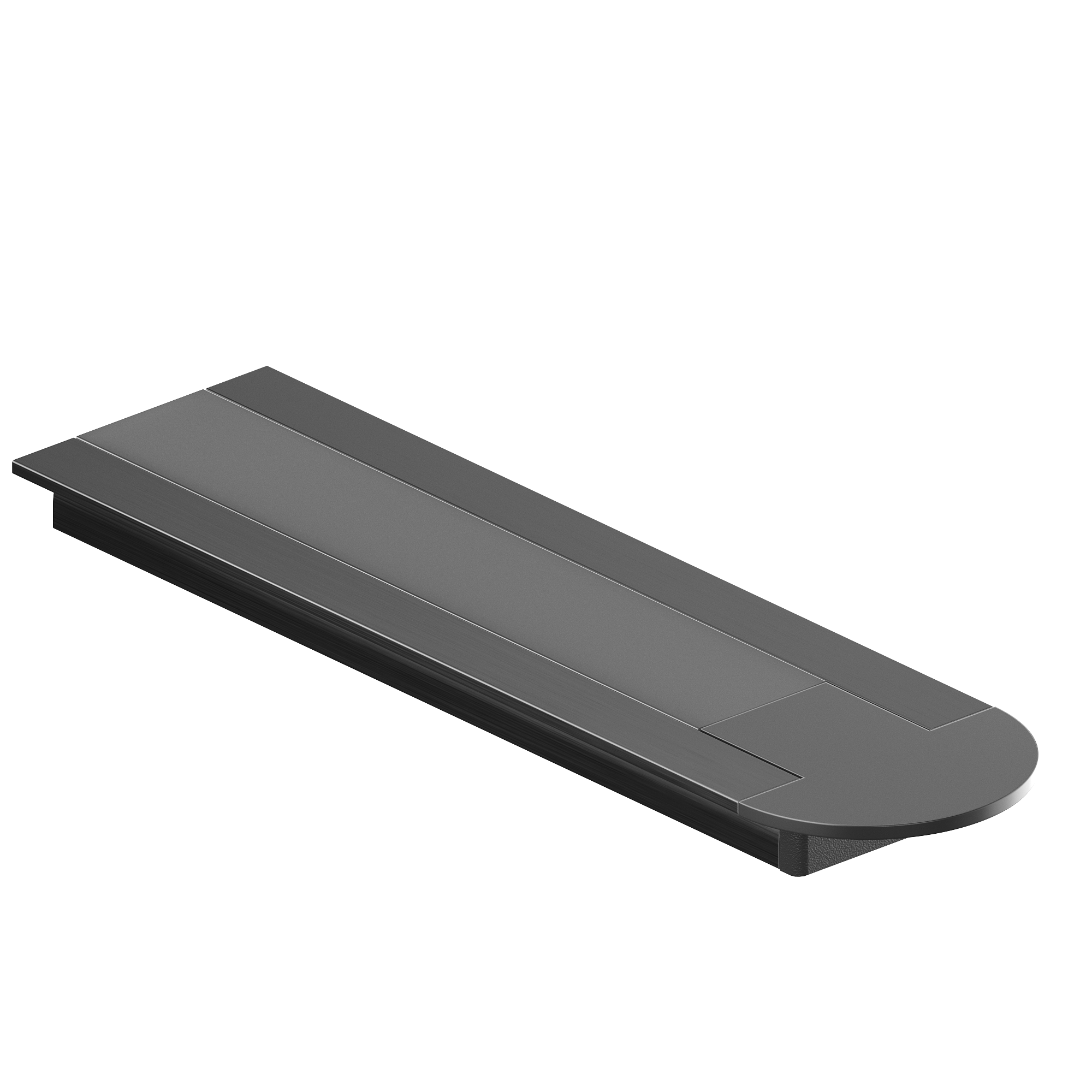 Geniled Комплект профиля Geniled для светодиодной ленты врезной 22x6x2000 М16 Черный с заглушками и плоским черным рассеивателем