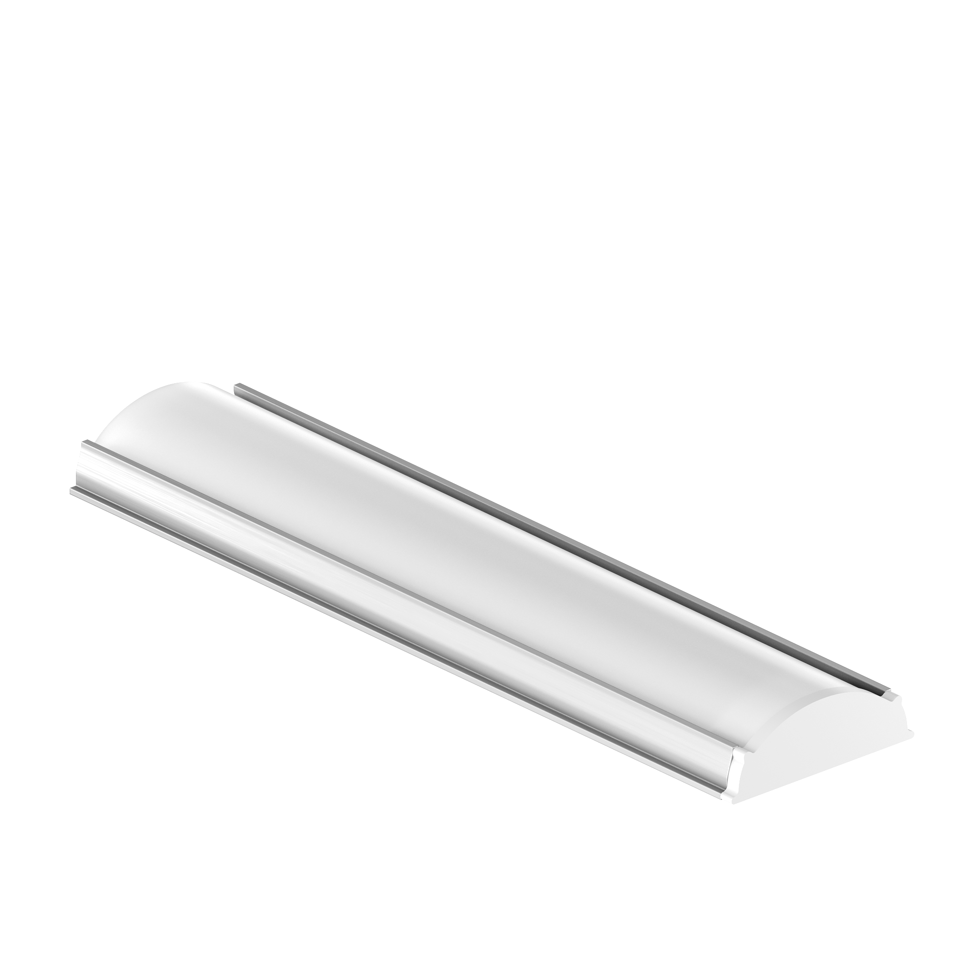 Geniled Комплект профиля Geniled для светодиодной ленты накладной гибкий 18x6x1000 с заглушками и полукруглым рассеивателем
