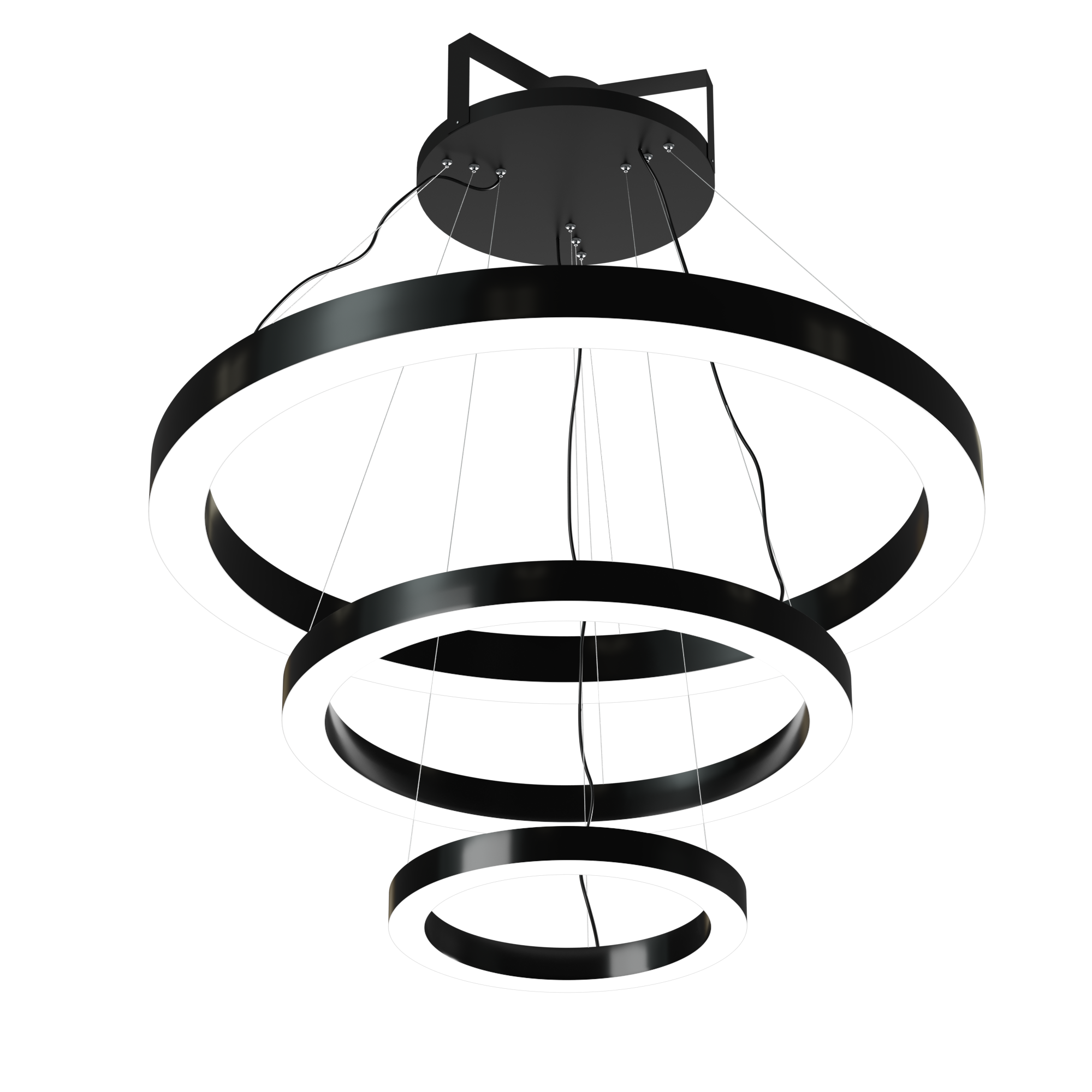 Geniled Set Ring d600,800,1200 h80 195Вт 4000К 90Ra Черный