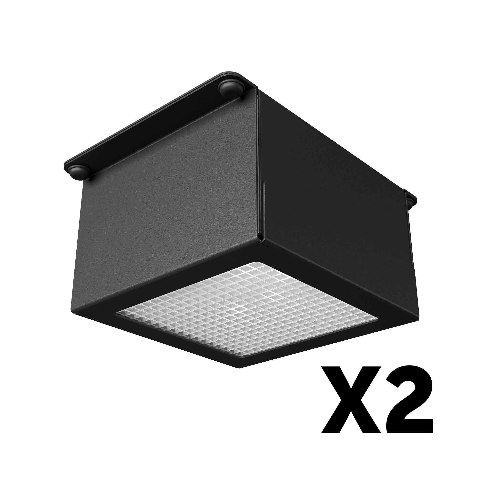 Geniled Комплект светильников Geniled Griliato Tetris x2 для ячейки 75x75 20Вт 5000К Микропризма Черный