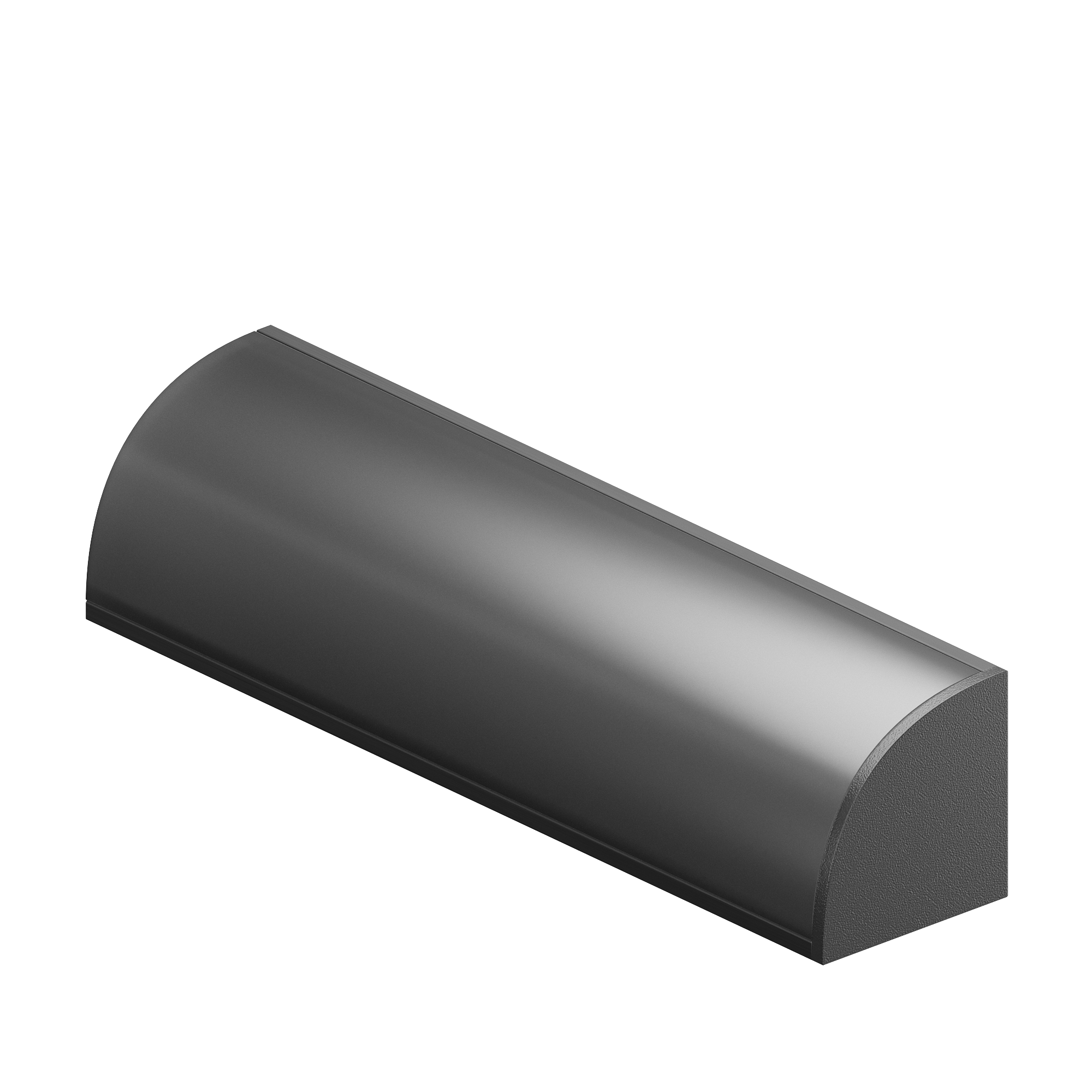 Geniled Комплект профиля Geniled для светодиодной ленты угловой 16x16x1000 М20 Черный с заглушками и полукруглым черным рассеивателем