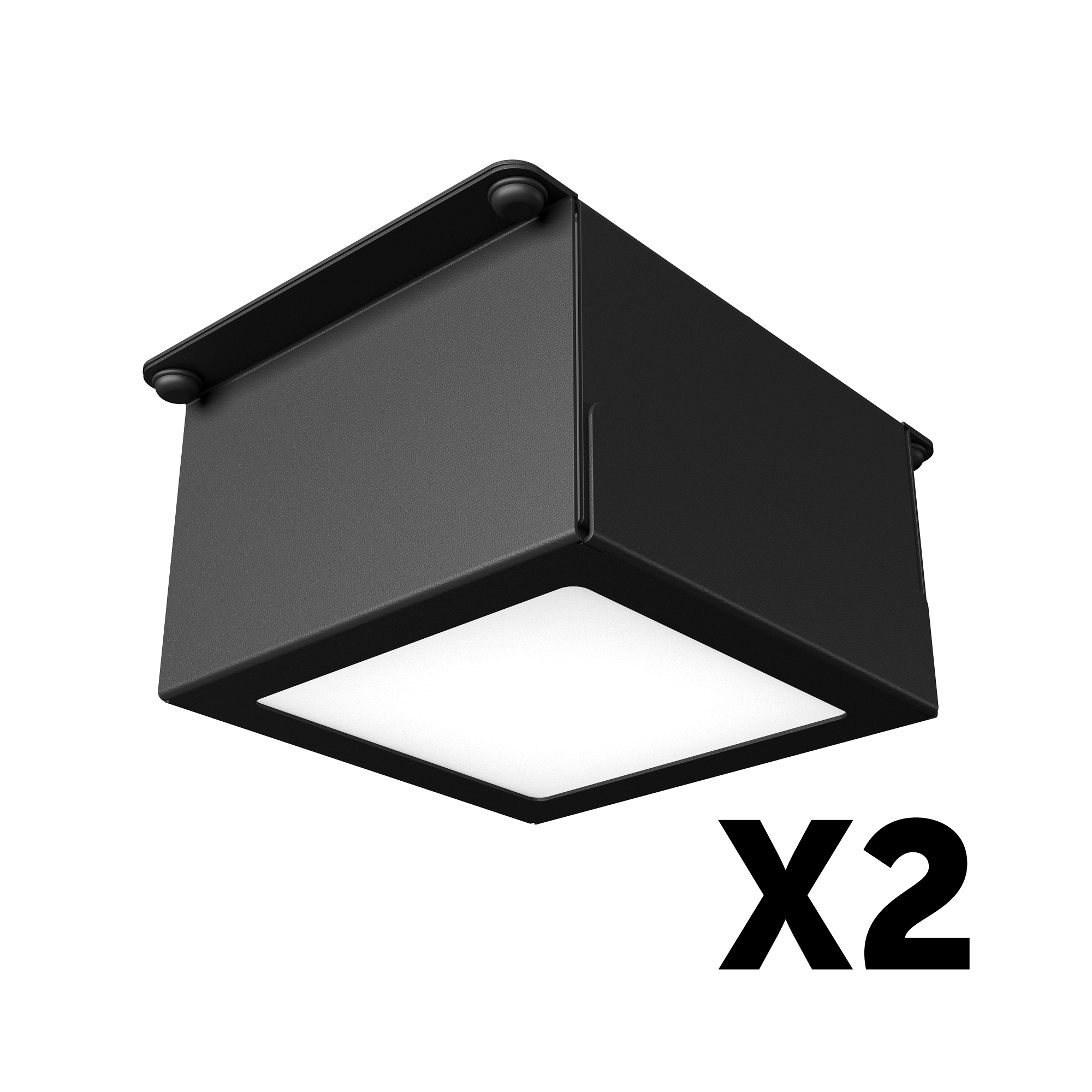 Geniled Комплект светильников Geniled Griliato Tetris x2 для ячейки 75x75 20Вт 4000К Опал Черный