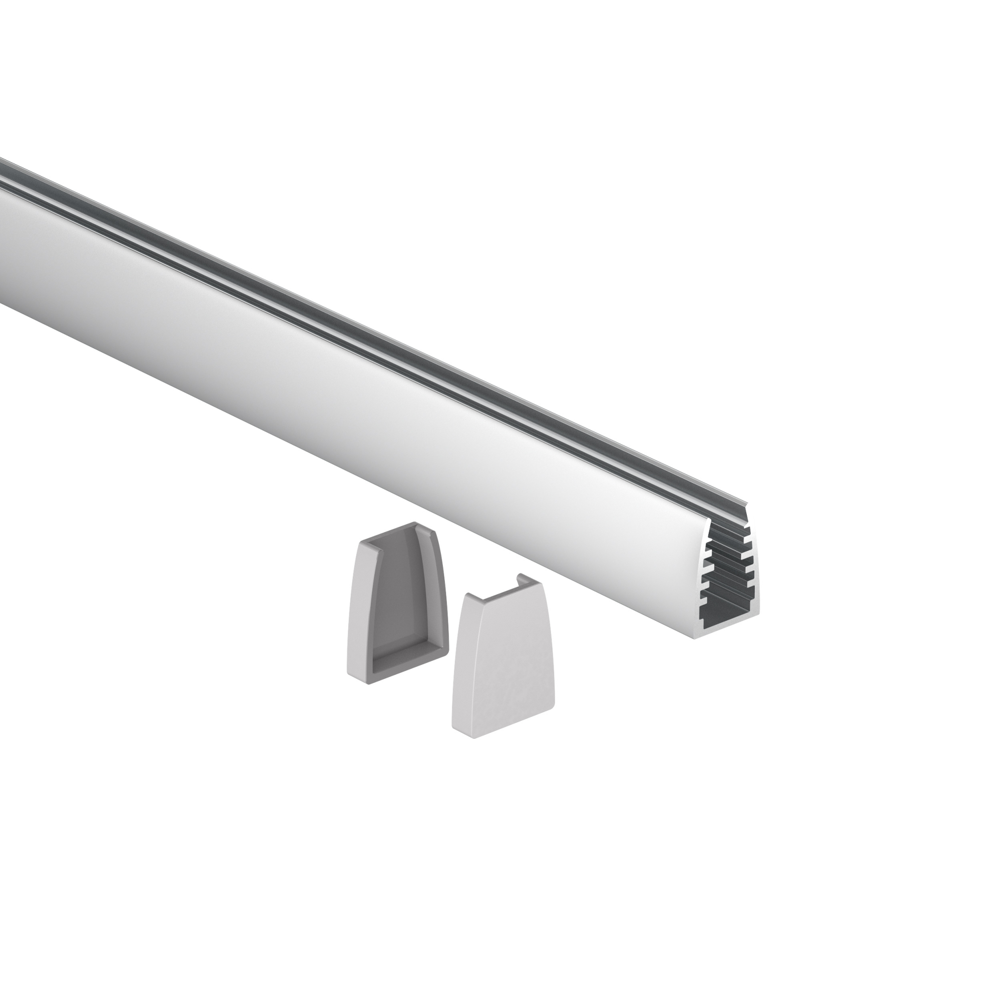 Geniled Профиль Geniled для светодиодной ленты для стекла торцевой 13×18×1000 с заглушками