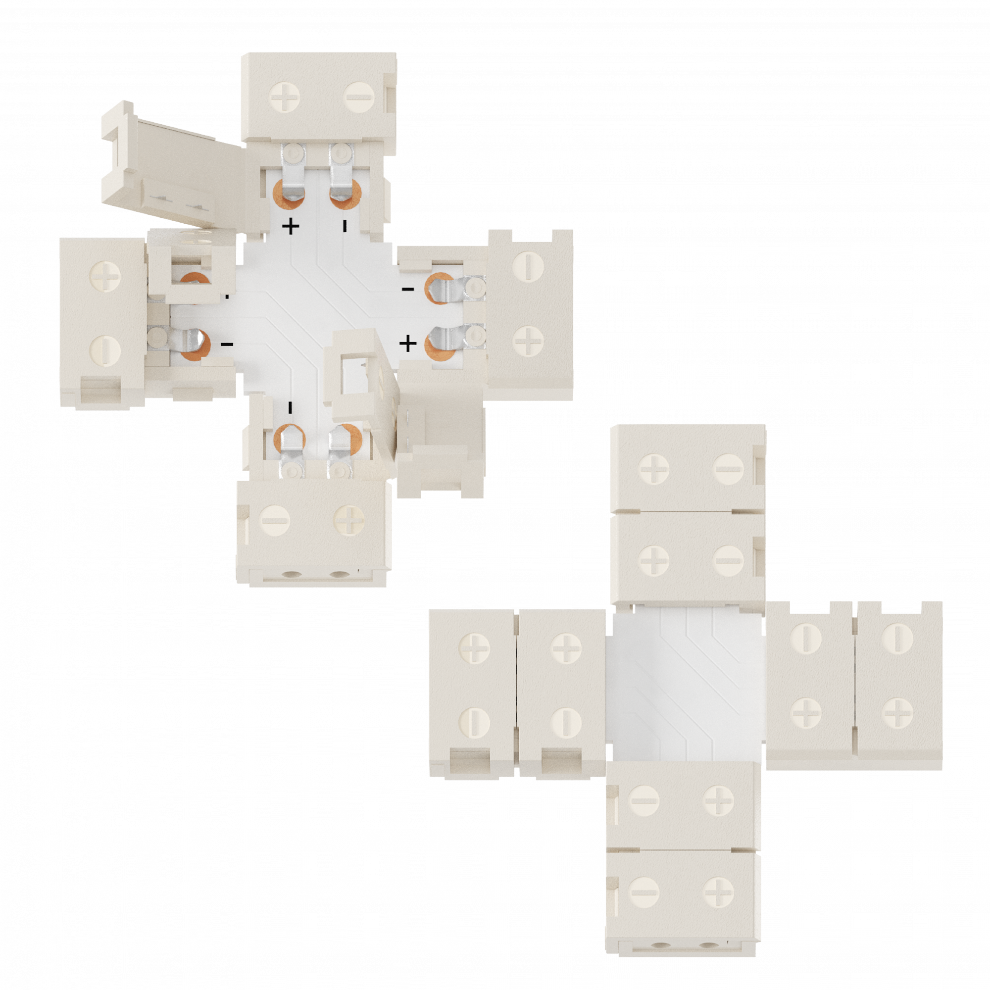 Geniled Набор коннекторов-клипс для одноцветной светодиодной ленты 8мм с Х-образным соединителем